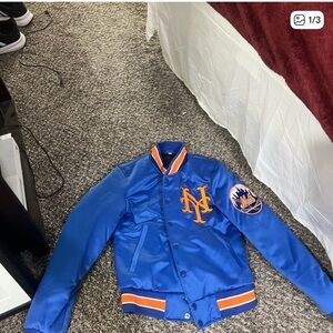 Blue and Orange Mets Youth Bomber Jacket